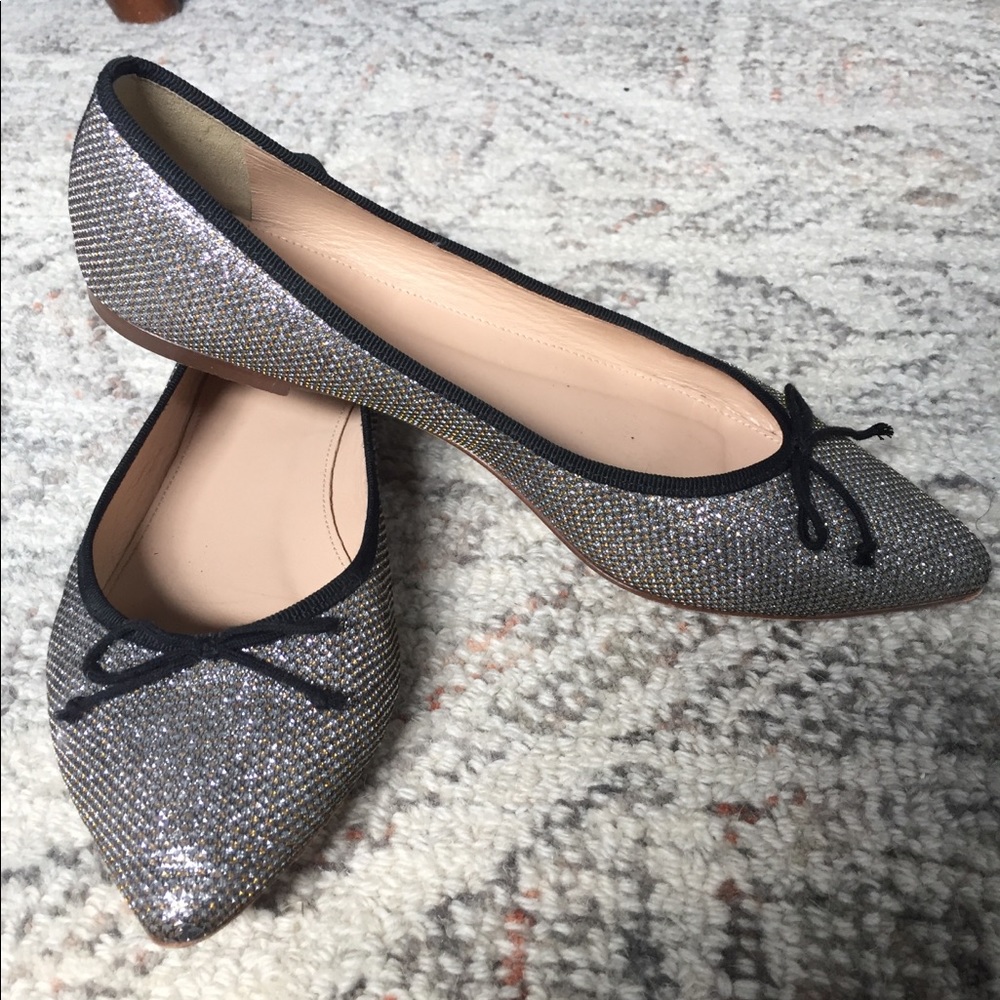JCrew Metallic Ballet Flats Size 7.5
